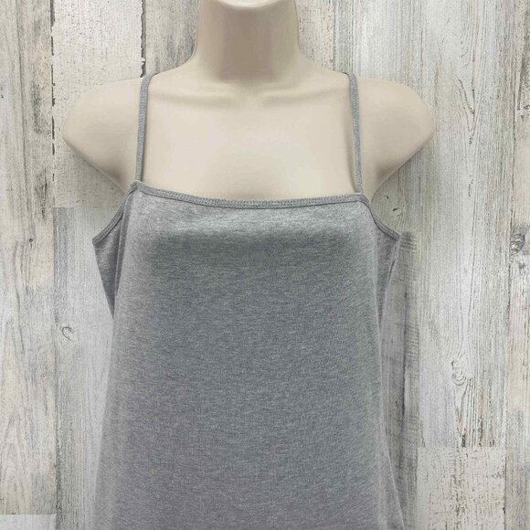 Topshop Midi T-Shirt Dress Womens Size 8 Grey Strappy Cotton Blend NEW - Picture 4 of 6